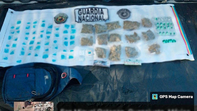 Aseguran diversos estupefacientes tras persecución policiaca en comunidad de Celaya, Guanajuato