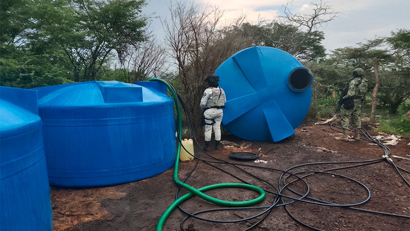 Detectan centro de acopio de huachicol en La Quesera de Cortéz, Pénjamo; hallan tomas clandestinas cercanas