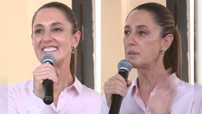 Sheinbaum sonríe con porras, pero se congela y pide respeto ante exigencias de seguridad en Guanajuato