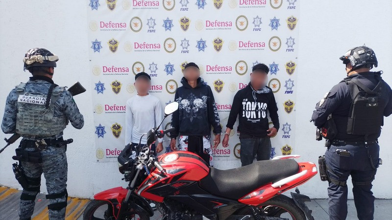 Mauricio “N”, Luis Alejandro “N” y Armando “N” detenidos por presunto robo en Celaya