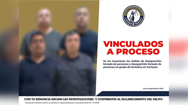 Detienen a cuatro policías de Cortazar por desaparición forzada de personas