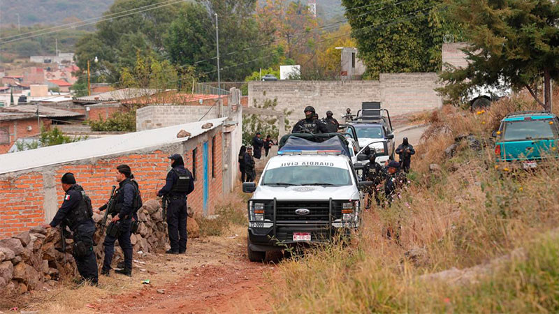 Fortalecen estrategia la SSP de Michoacán y Guanajuato para combatir delitos de alto impacto en Puruándiro