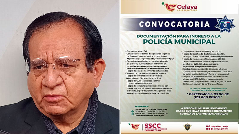 Refuerzan estrategia de seguridad en Celaya con llamado a exmilitares retirados